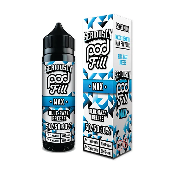 Seriously Pod Fill MAX – Blue Razz Breeze (40 ml, Shortfill)