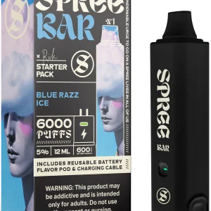 Spree Bar Kit Blue Razz Ice (12 ml, 50 mg)