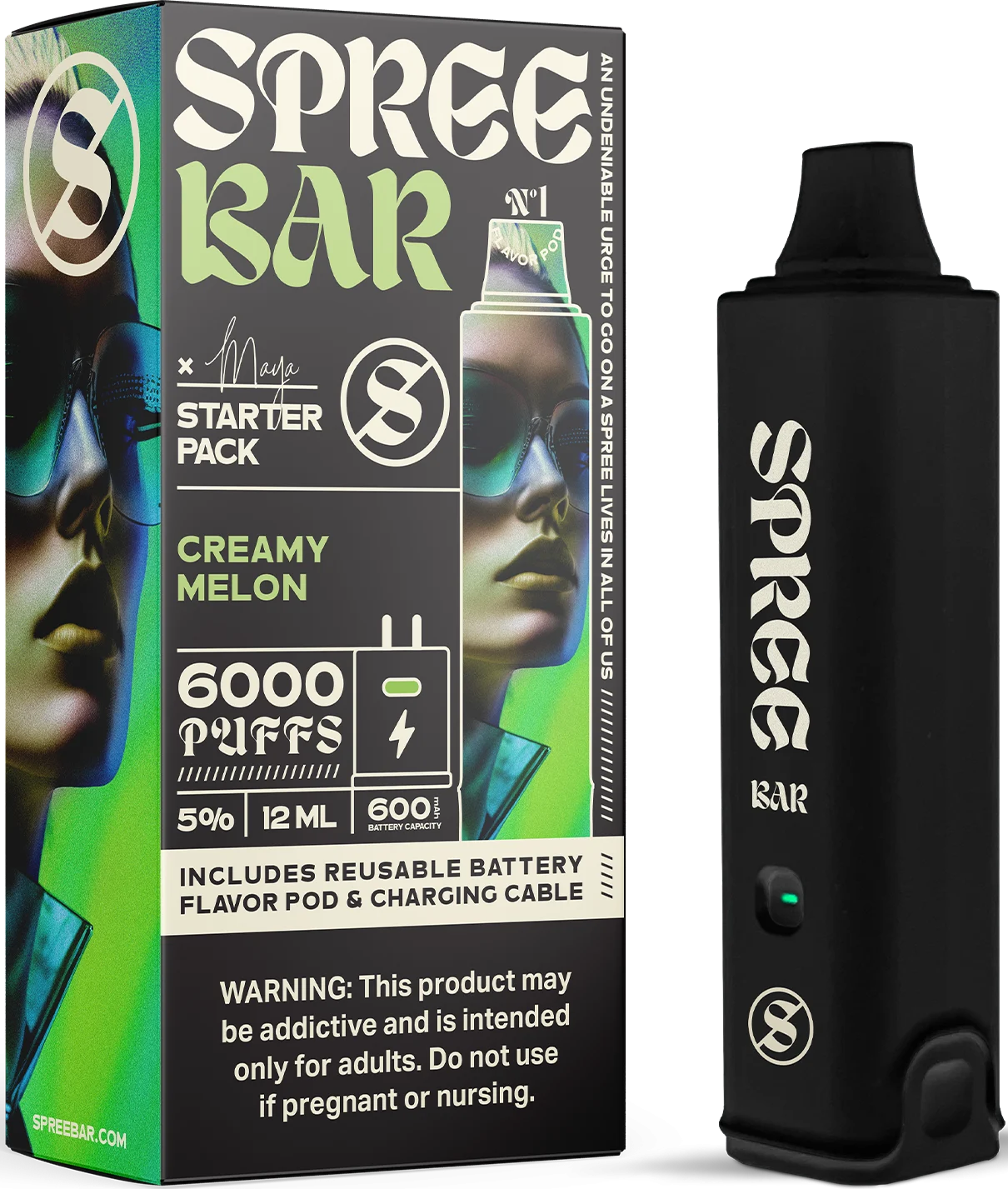 Spree Bar Kit Creamy Melon (12 ml, 50 mg)