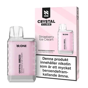 Strawberry Ice Cream från Crystal Cube (2ml, 20mg, Engångsvape)