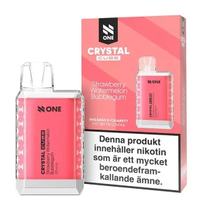 Strawberry Watermelon Bubblegum från Crystal Cube (2ml, 20mg, Engångsvape)