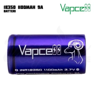Vapcell 18350 Flat Top (1100 mAh, 9 A)