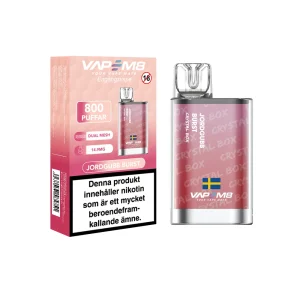 VapeM8 Crystal Box Dual Mesh – Jordgubb Burst (14,9 mg, Engångs vape)