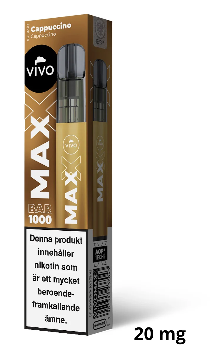 Vivo MAX – Cappuccino (20 mg, Disposable)