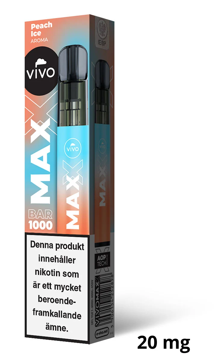 Vivo MAX – Peach Ice (20 mg, Disposable)