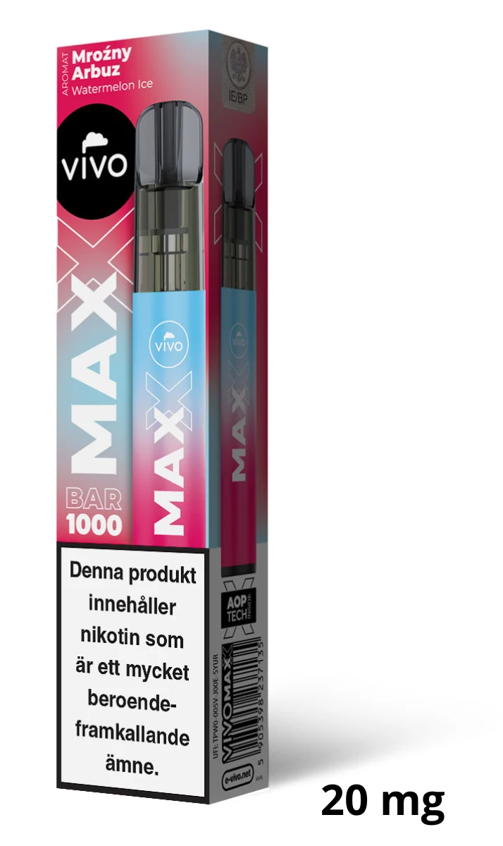 Vivo MAX – Watermelon Ice (20 mg, Disposable)