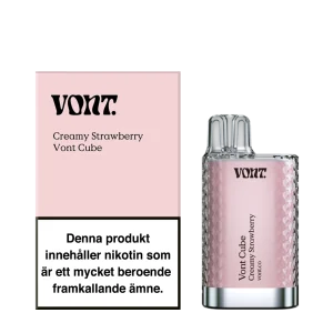 Vont Cube – Creamy Strawberry (14 mg, Engångs vape)