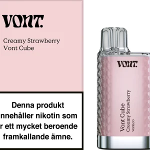 Vont Cube – Creamy Strawberry (20 mg, Engångs vape)