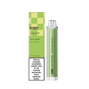 Vont Nova x Haypp – Sour Apple (20 mg, Engångs vape)