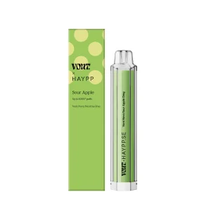 Vont Nova x Haypp – Sour Apple (Nikotinfri Engångs vape)