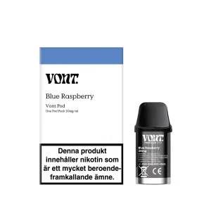 Vont Pod – Blue Raspberry (20 mg, Engångspod)