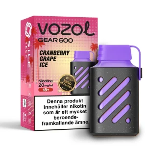 Vozol Gear 600 – Cranberry Grape Ice (20 mg, Disposable)