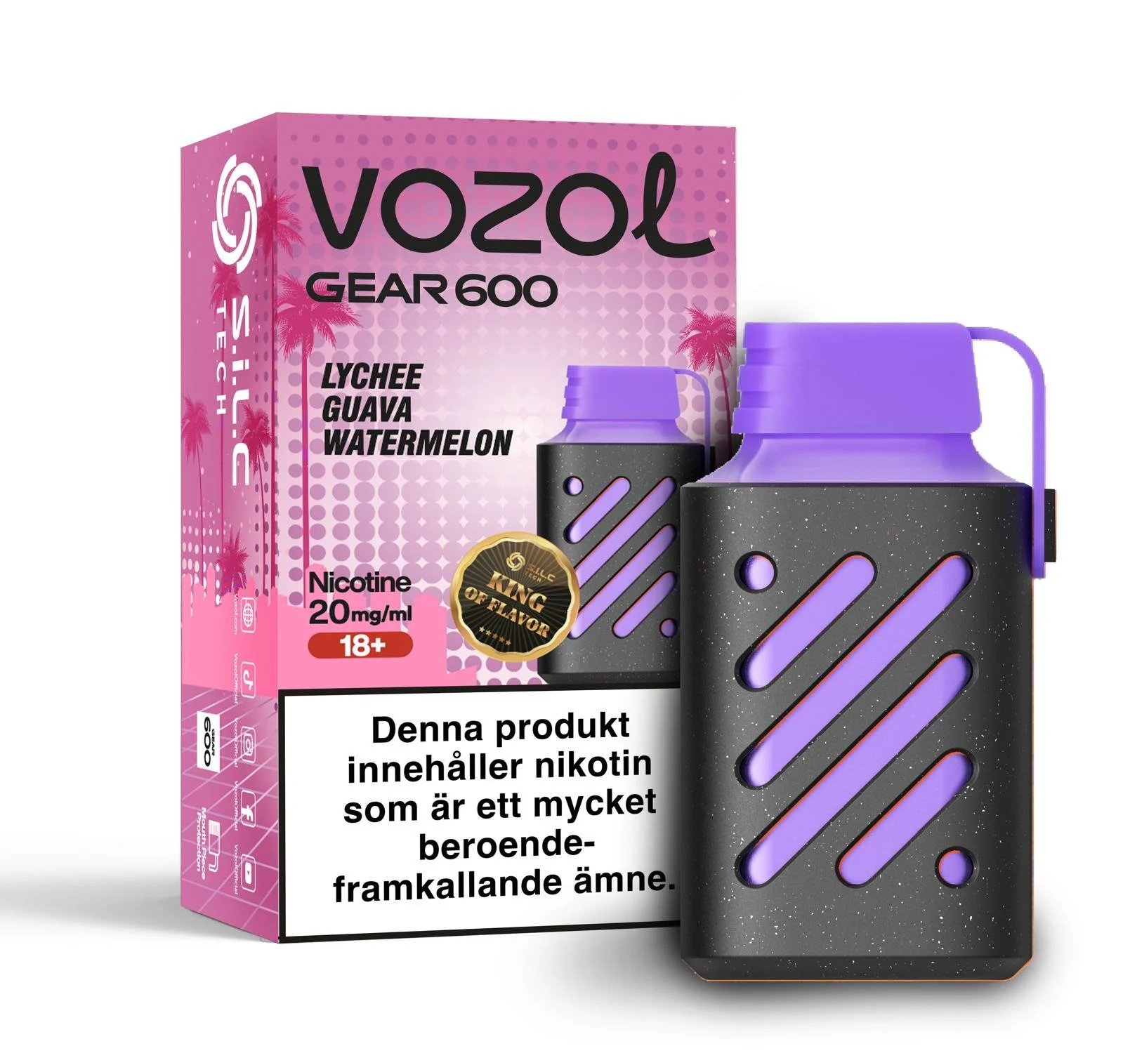 Vozol Gear 600 – Lychee Guava Watermelon (20 mg, Disposable)